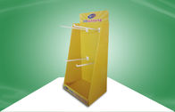 Yellow Cardboard Countertop Displays Hanging Adhensive Cardboard Display Boxes