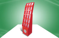Red Cardboard Display Cardboard Stand With 18 Pockets For Promoting DVDs