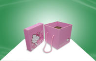 Decorative Pink Hellokitty Paper Gift Box With Handle For Packing Snacks