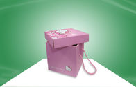 Decorative Pink Hellokitty Paper Gift Box With Handle For Packing Snacks