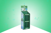 Green Pop Cardboard Display For Bottled Pure Water , Stand Up Cardboard Display
