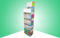Customized 4 Shelf Cardboard Display Stands Large space For Selling Little Craft Kits