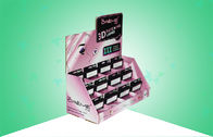 Three Tier Cardboard Countertop Displays Glossy Finish For Selling Fake Eyelashes