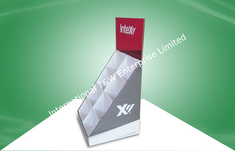 Custom A4 Flyer Cardboard Counter Display Stands 8 Cells Retail