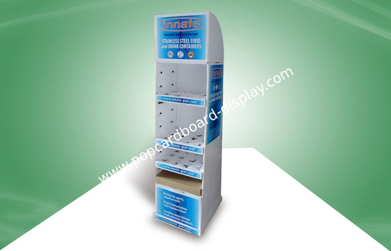 Custom Adjustable Shelf Cardboard Display Stands For Vacuum Cups , 4C Printing