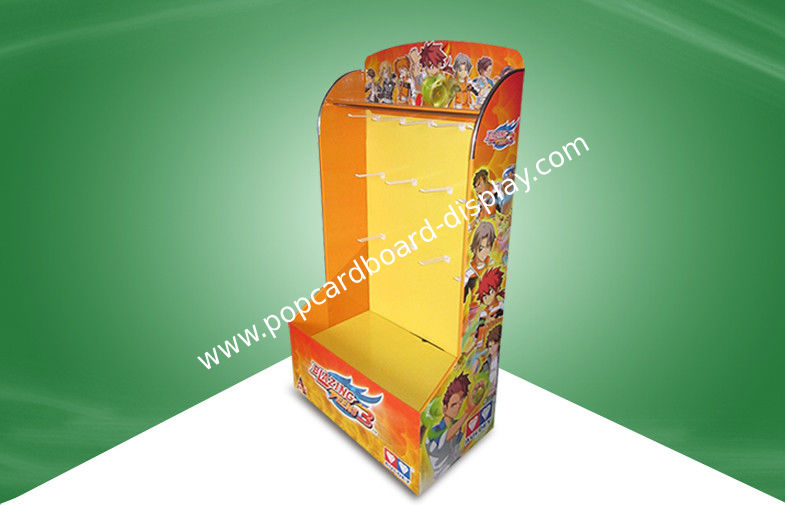 Yellow Retail Desktop Pop Cardboard Display Stand For Kid ' S Game Products
