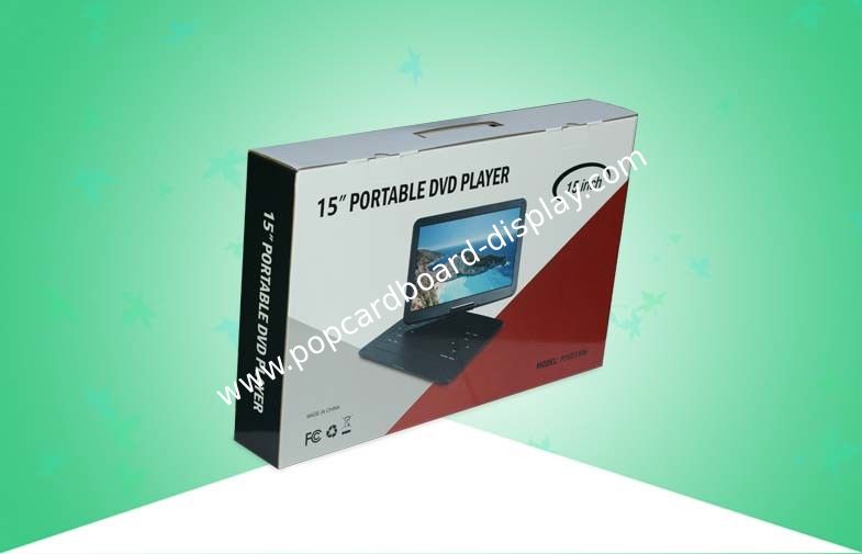 Corrugated Custom Printed Paper Boxes Pack DVD Player With Glossy Lamination
