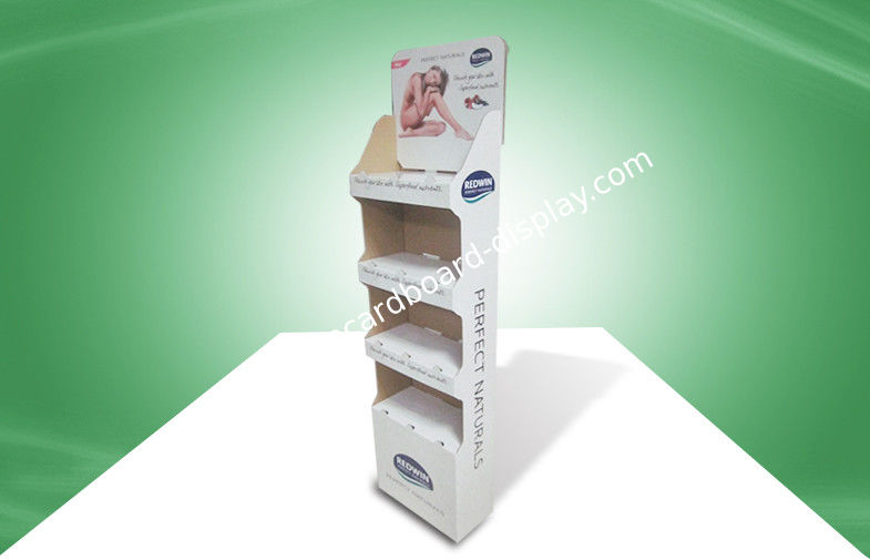 Eco-Friendly POP Cardboard Retail Displays With TV Screen On Top Header