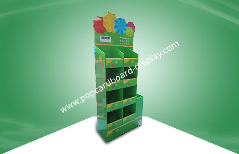 Customized POS Cardboard Displays Recyclable Exhibition For Umbrellas