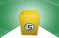 Glossy Lamination Yellow Cardboard Display Bins For Promoting Dvds