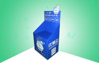 Blue Cardboard Dump Bins For Promoting Air filter , Easy - assembly