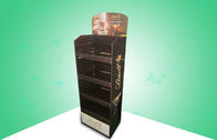 Chocolate Strong Corrugated Display Stand , Shop Retail Display Racks Easy Folding