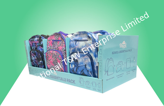 Buy Costco Backbag Cardboard PDQ Trays , Stackup Design PDQ Display Boxes online manufacture