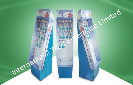 100% Recyclable Cardboard Hook Display Stand For Kid Edible Cake Candy