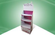 Adjustable 3 - Shelf POS Cardboard Displays for Beauty Care Products