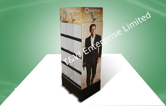 Light Weighted Cardboard Hook Display , Cardboard Display Shelves Easy Assemble