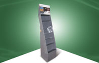 Retail Grey Cardboard Free Standing Display Units , Custom Display Stands For Promotion