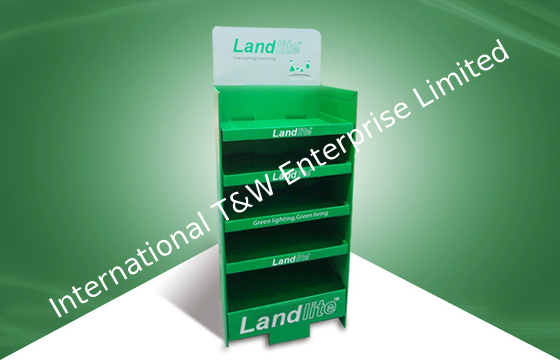 Customized Green Foldable Cardboard Display Stands To Dinnerware Products