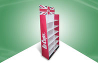 Red Cardboard Floor Pallet Display Stand for Clothes / Medicine / Cosmetics