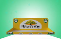 Glossy Yellow Cardboard Trays/ PDQ Display Promoting Medicine &amp; Healthcare Products with Light Weight Design