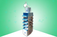 Five - Shelf Custom Cardboard Display Stands Large Space With Eye Catching Design