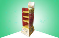 Robust POP Cardboard Display 4 Shelves Biodegradable Material For Promoting Bread Foods