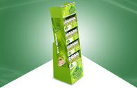 Four Shelf Free Standing Cardboard Displays Eco Friendly Cmky Offset Printing