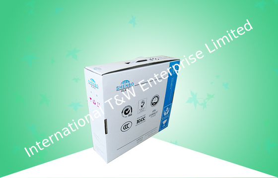 Buy Corrugated Paper Packaging Boxes , Plastic Handle Gift Box With Glossy Finish online manufacture