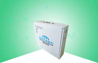 Corrugated Paper Packaging Boxes , Plastic Handle Gift Box With Glossy Finish
