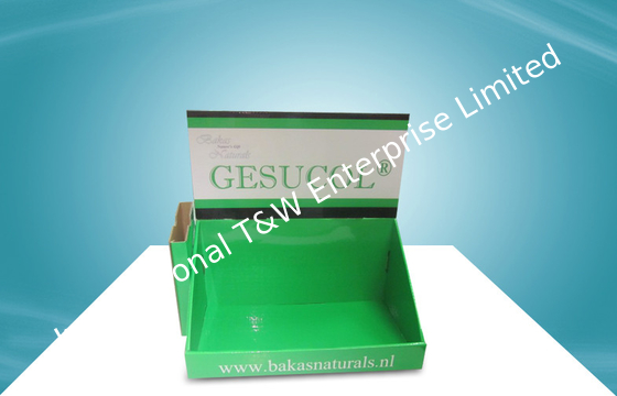 UV Coating Green Recyclable Cardboard Countertop Display Boxes OEM ODM