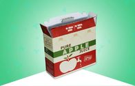 Custom Corrugated Paper Packaging Boxes Apple Juice Container With Strong Handle