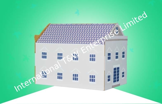 Buy 4C printing 350gsm CCNB B Flute Corrugated Cardboard House online manufacture