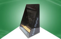 White Cardboard Countertop Displays For Retail Store With Black Plastic Hook