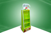 OEM ODM Green Cardboard Display Stands , Customed Display Hooks For Retail