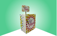 Popup Cardboard Dump Bin Display For Candy Items With Tube &amp; Header