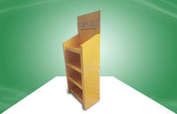 Yellow Cardboard Display Stands With PMS Offset Printing For Sock / Underwear