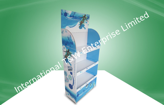 Heavy Duty POS Cardboard Displays With Three Shelf , 350gsm CCNB And Foam Board