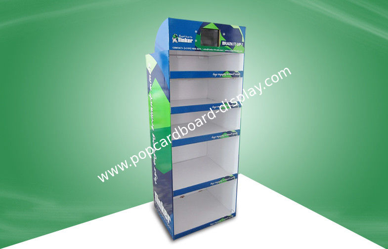Heavy Duty Floor Standing Toys POS Cardboard Retail Display Stands with LCD