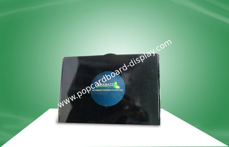 Classical Corrugated Paper Packaging boxes With Plastic Handle For Packing Food