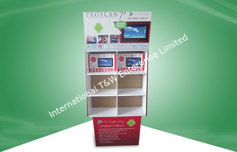 6 Cell portable display stands , cardboard display shelves Promote Ipad / Electronic Products