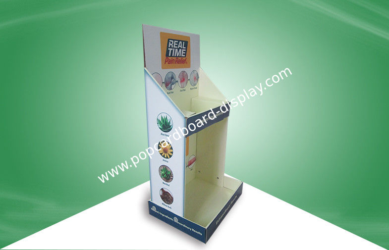 Two Shelf cardboard counter display stands , pos counter display To Selling Madicine