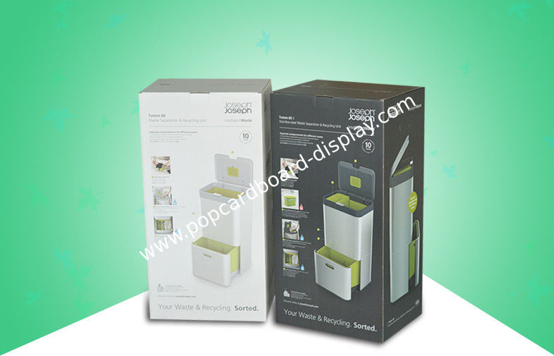 Robust Customized Dustbin Cardboard Paper Packaging Boxes Matt Finish Easy - Assembly