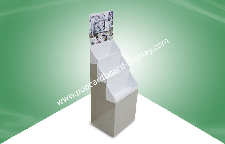 Floor Standing Pop Cardboard Display , Printing Corrugated Display Stand