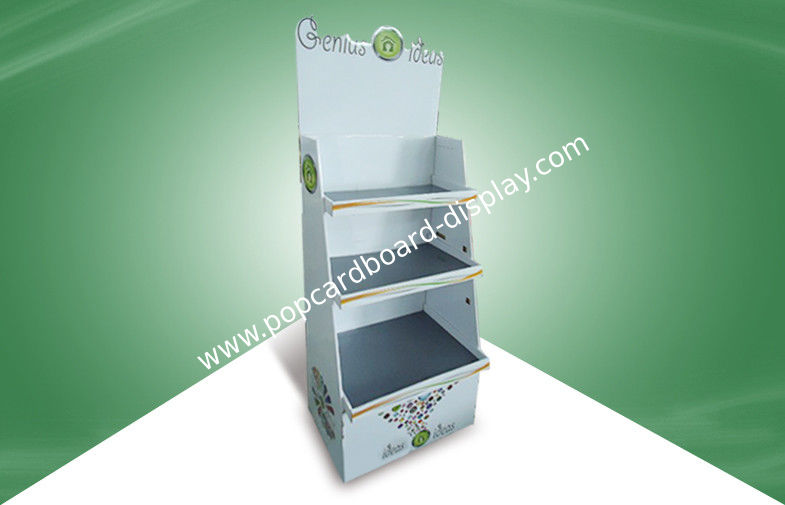 Customized Three Tier Corrugated Cardboard Displays Used In Beauty Care Products
