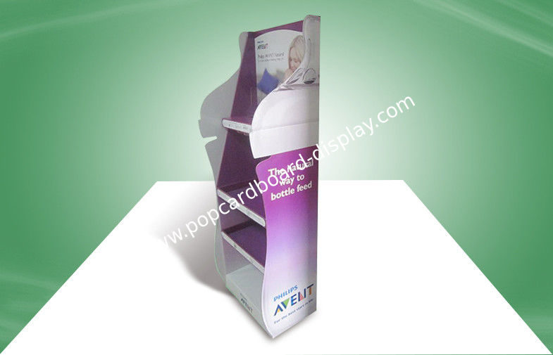Eco - friendly Point of Sale Cardboard Display Stands Four - shelf for Philips Baby Products
