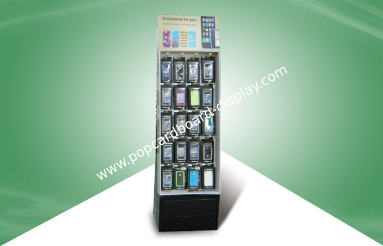 Shop Cardboard Product Floor Display Stands With Hook For Ipone / Ipad