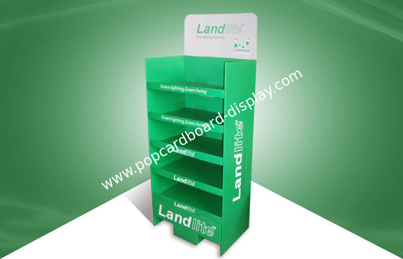 Customized Green Foldable Cardboard Display Stands To Dinnerware Products