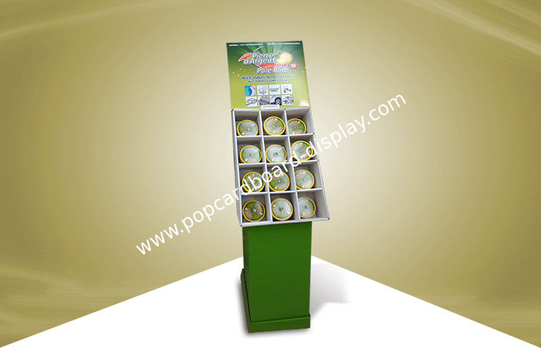 Green Pop Cardboard Display , Cardboard Shelving Displays For Househeld Freshener