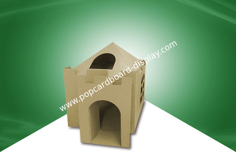 Indoor Kids Cardboard House , Cardboard Play Houses Environment Friendly