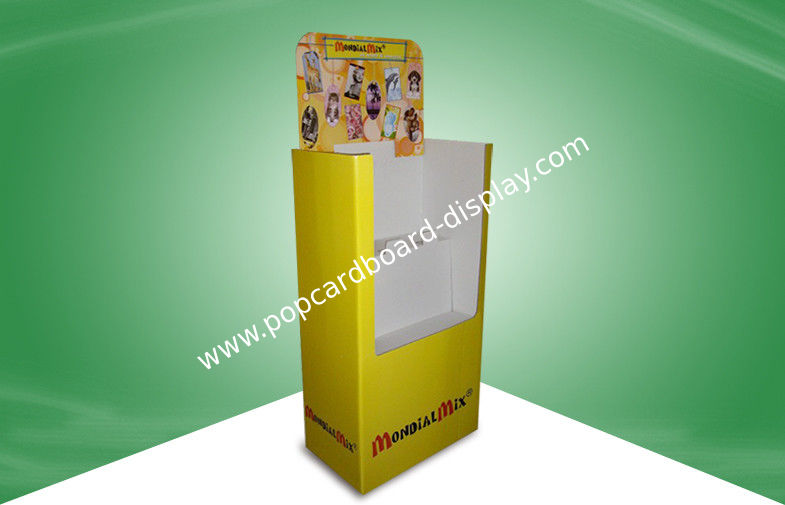 Yellow Customized Store Storage Cardboard Display Units for Frame